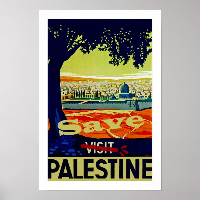 Affiche Sauvez la Palestine (Devant)