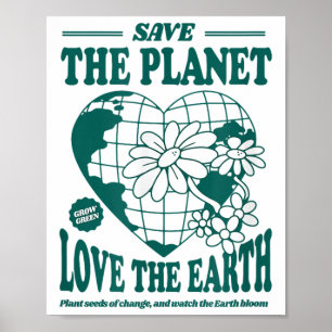 Affiche Sauvez La Planète Aimer La Terre De l'environnemen