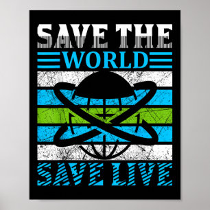 Affiche Sauvez la planète Terre Globe De l'environnement P