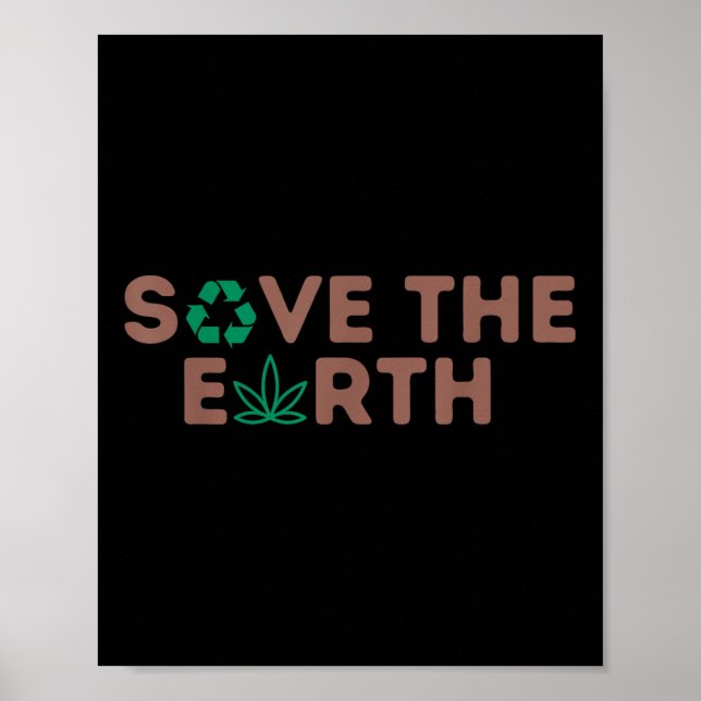 Affiche Sauvez La Planète Terre Recycler La Terre De l'env (Devant)