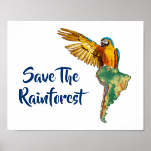 Affiche Sauvez La Rainforest