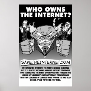 Affiche Sauvez l'affiche d'Internet
