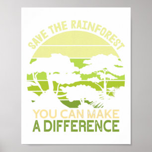 Affiche Sauvez le Devenez écolo de Jour des terres Rainfor