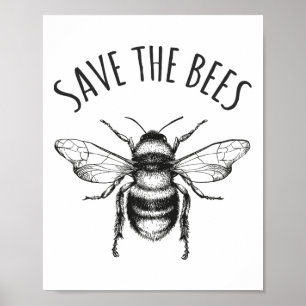 Affiche Sauvez Le Jour des terres Des Abeilles Sauvez Notr