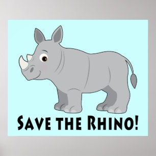 Affiche Sauvez le Rhino !