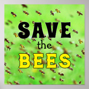 Affiche Sauvez les abeilles