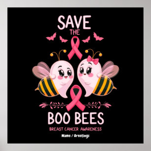 Affiche Sauvez les abeilles Boo Cancer du sein Femmes Hall