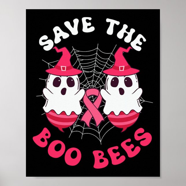 Affiche Sauvez Les Abeilles Boo Drôle Halloween Cancer du  (Devant)