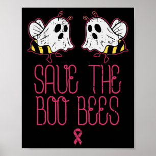Affiche Sauvez les abeilles Boo Sensibilisation au cancer 