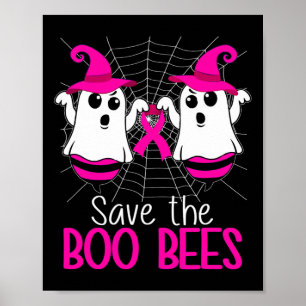 Affiche Sauvez les abeilles Boo Sensibilisation au cancer