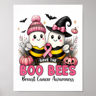 Affiche Sauvez les abeilles Ees Boo Cancer du sein Hallowe