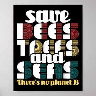 Affiche Sauvez Les Abeilles Et Les Mers - Jour des terres