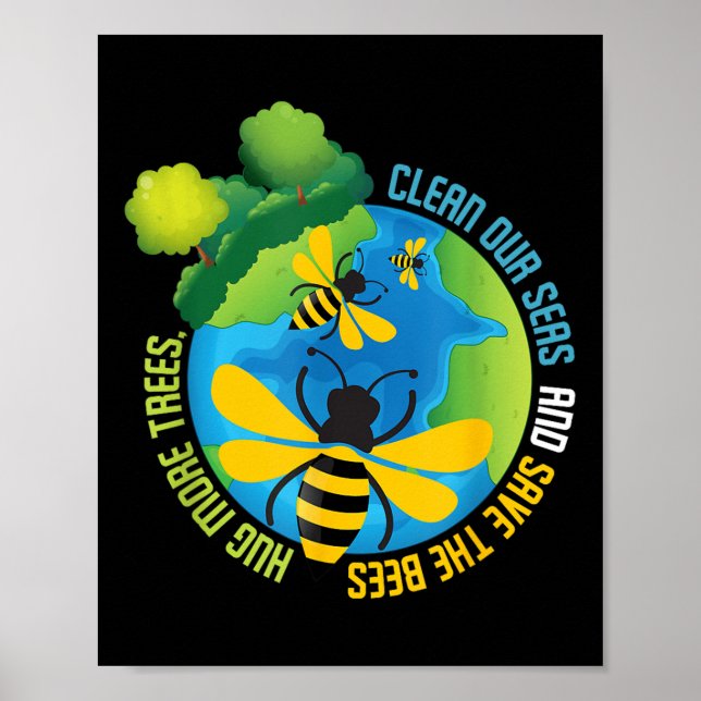 Affiche Sauvez les abeilles - Jour des terres De l'environ (Devant)