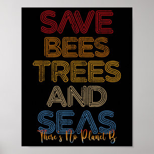 Affiche Sauvez Les Abeilles, Les Arbres Et Les Mers Il N'Y