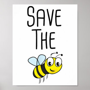 Affiche Sauvez les abeilles - Protection De l'environnemen
