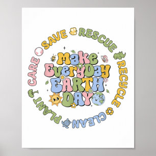 Affiche Sauvez les abeilles Secourir les animaux Recycle C