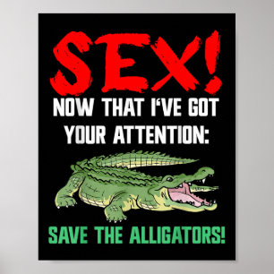 Affiche Sauvez Les Alligators - Bien-Être Animal Pour Le C
