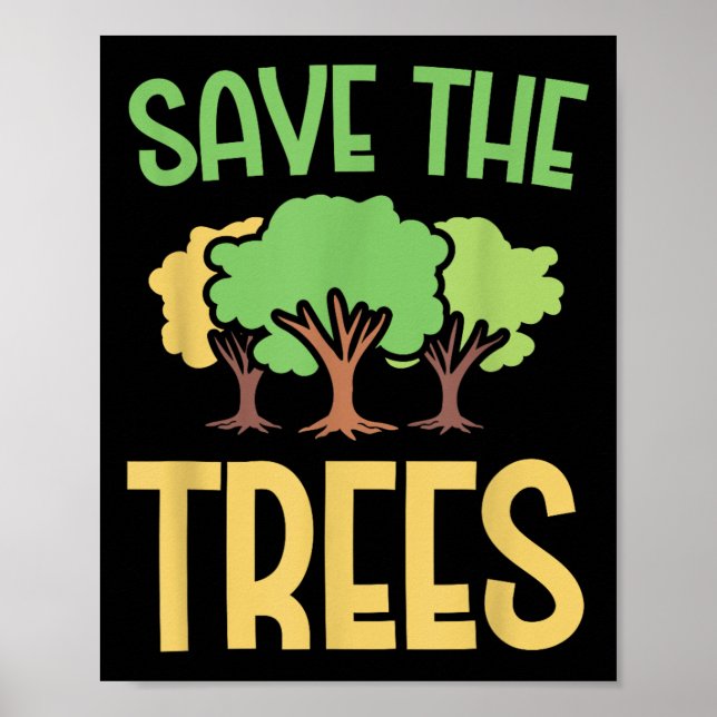 Affiche Sauvez les arbres Jeunes Environnement Vêtements (Devant)