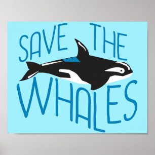 Affiche Sauvez les baleines