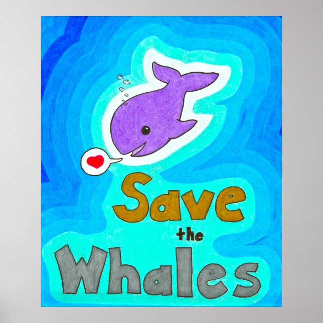 Affiche Sauvez les baleines (Devant)
