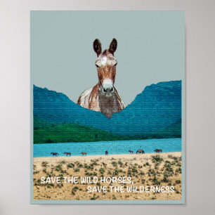 Affiche Sauvez les chevaux sauvages, sauvez la nature sauv