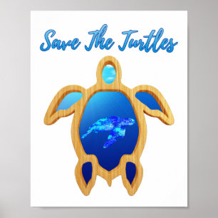 Affiche Sauvez Les Tortues