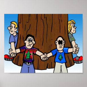 Affiche : "Sauvez nos arbres "