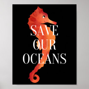 Affiche Sauvez nos océans Protégez notre Jour des terres n