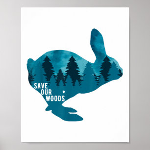 Affiche Sauvez Notre Bois De l'environnement Protection Ra