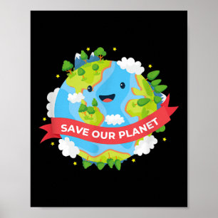 Affiche Sauvez notre planète Terre Mère Protection De l'en