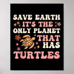 Affiche Sauvez Tortues Jour des terres 2025 Tortues Lover