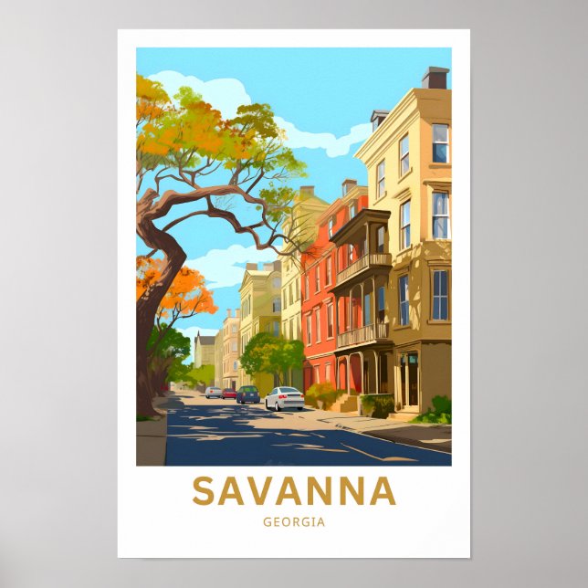 Affiche Savanna Georgia Imprimer (Devant)