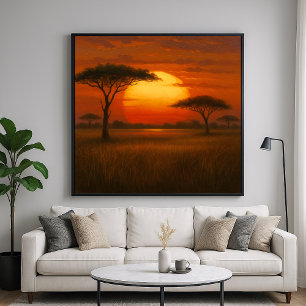 Affiche Savannah africaine - Style d'illustration Pittores