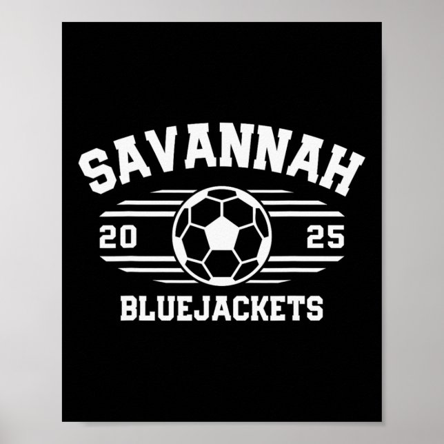 Affiche Savannah Bluejackets Soccer Byll 2025 Lycée  (Devant)