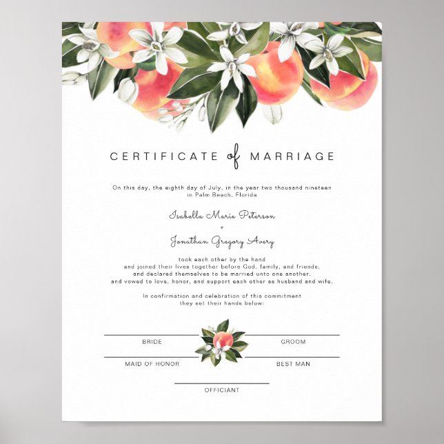 Affiche Savannah - Certificat de mariage pour apprentis à  (Devant)