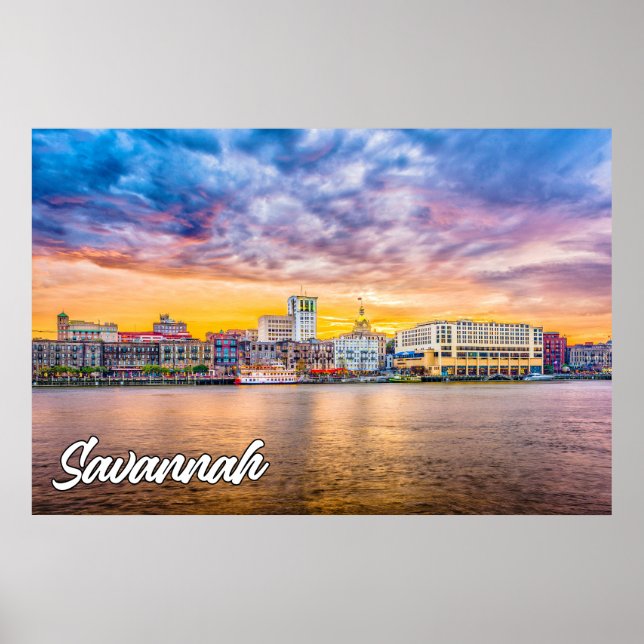 Affiche Savannah, Géorgie, États-Unis (Devant)