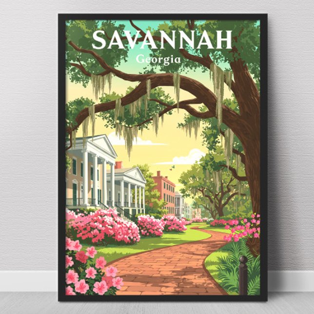 Affiche Savannah Géorgie vintage (Créateur téléchargé)