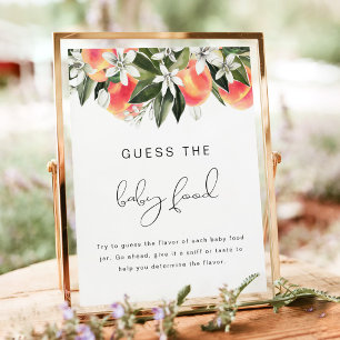 Affiche SAVANNAH Peach Guess the Baby Food Baby shower