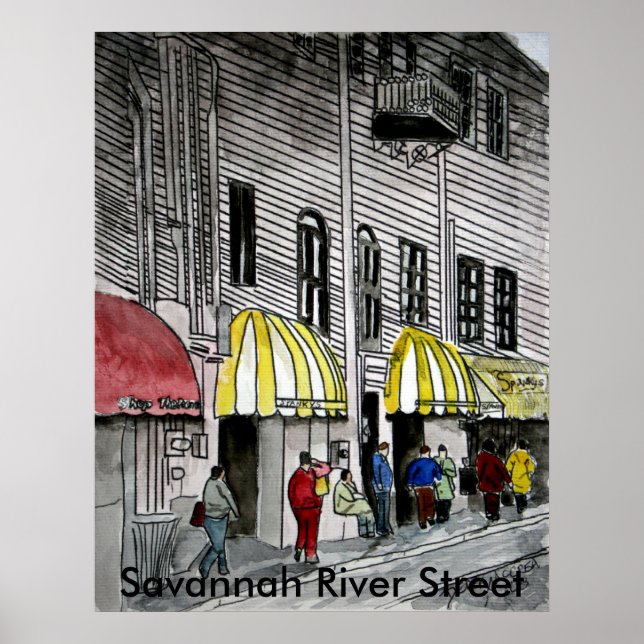 Affiche Savannah River Street 4 (Devant)