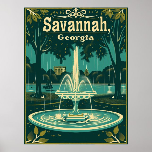 Affiche Savannah vintage (Devant)