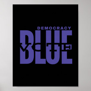 Affiche Save Democracy - Vote Blue - Make Truth Great