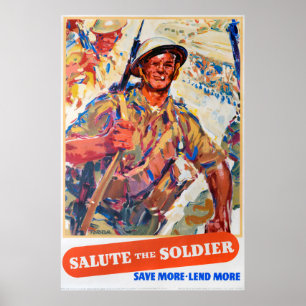 Affiche Save More, Reprint of British war time poster.