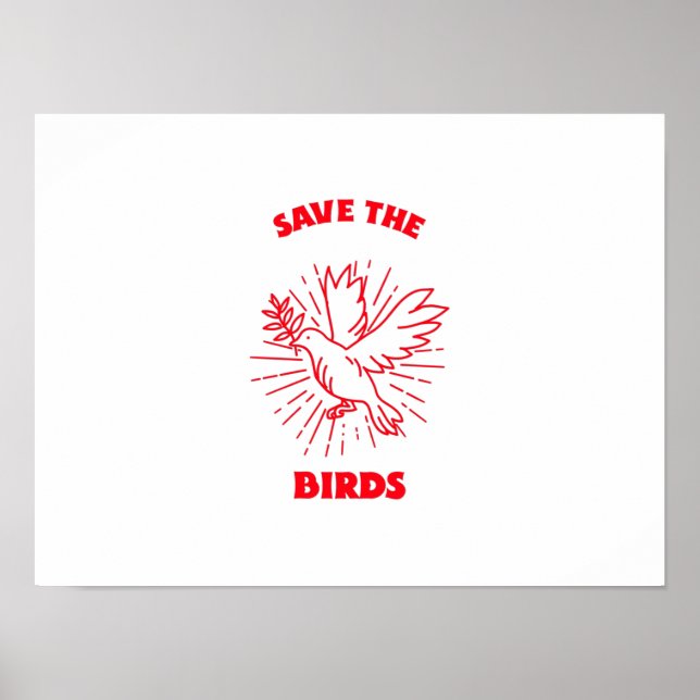 Affiche Save the birds (Devant)