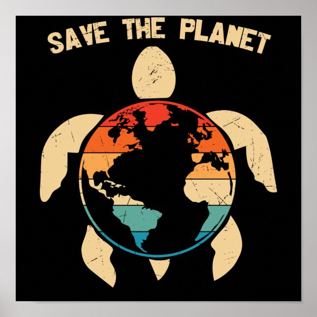 Affiche save the planet (Devant)