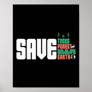Affiche Save the World Nature Protection De l'environnemen