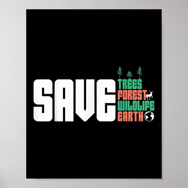 Affiche Save the World Nature Protection De l'environnemen (Devant)