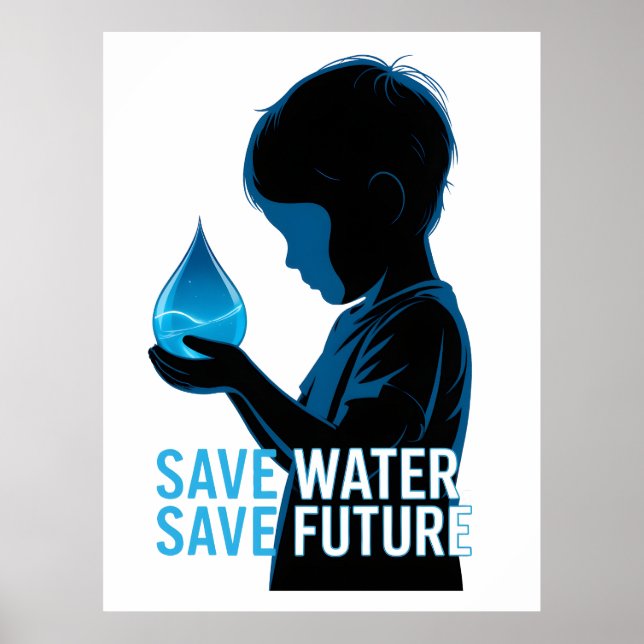 Affiche Save Water Save Future (Devant)