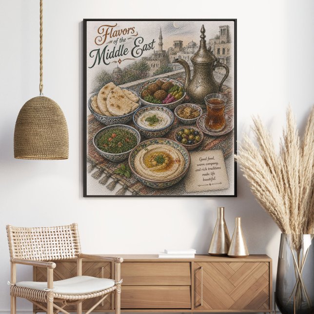 Affiche Saveurs du Moyen-Orient Culinaire (Créateur téléchargé)