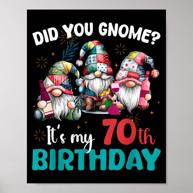 Affiche Saviez-vous que c'est mon 70e anniversaire Gnome 7 (Devant)