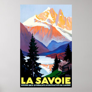 Affiche Savoie, French Alps, Mountain, Vintage travel
